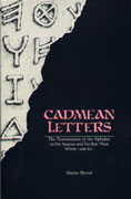 Cover image for Cadmean Letters: The Transmission of the Alphabet to the Aegean and Further West before 1400 B.C. By Martin Bernal