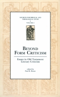 Cover for Beyond Form Criticism