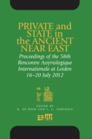 Cover image for Private and State in the Ancient Near East: Proceedings of the 58th Rencontre Assyriologique Internationale at Leiden, 16–20 July 2012 Edited by R. De Boer and J. G. Dercksen